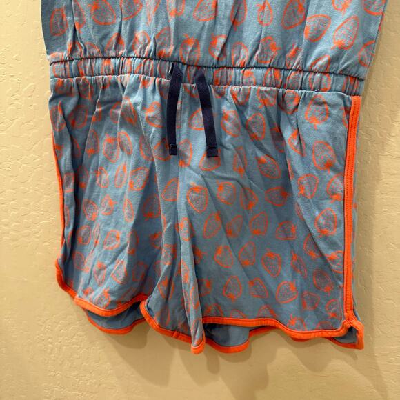 Mini Boden Blue Strawberry Tank Romper - Picture 4 of 7